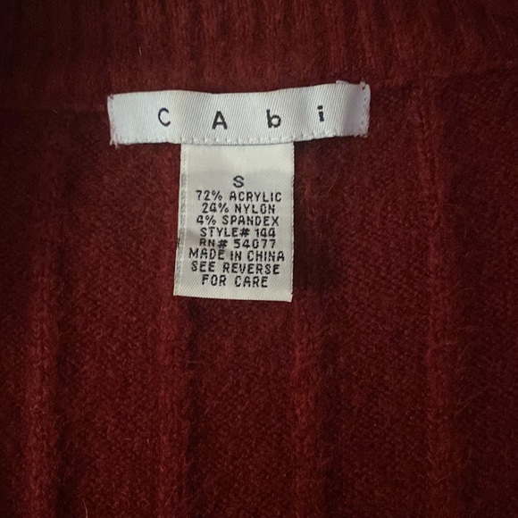 Merlot Cabi Cable Knit Zip Up - Picture 3 of 4